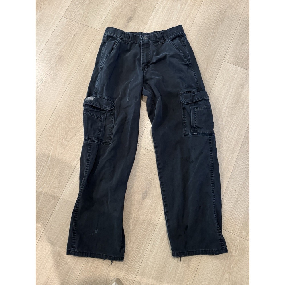 Wrangler Originals Cargo Pants Mens Black 30x30 Workwear Utility Straight Leg